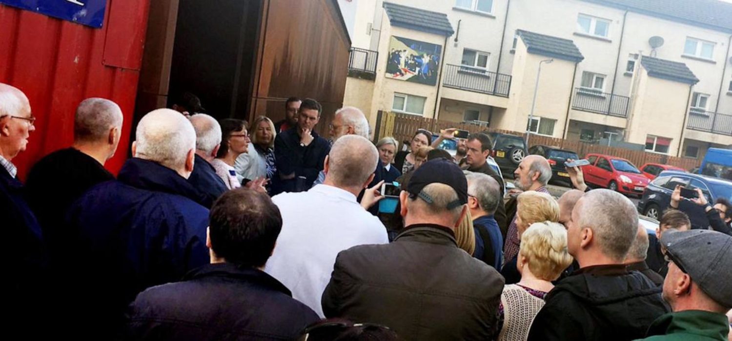 Facing up to the protestors at Museum of Free Derry, 2018